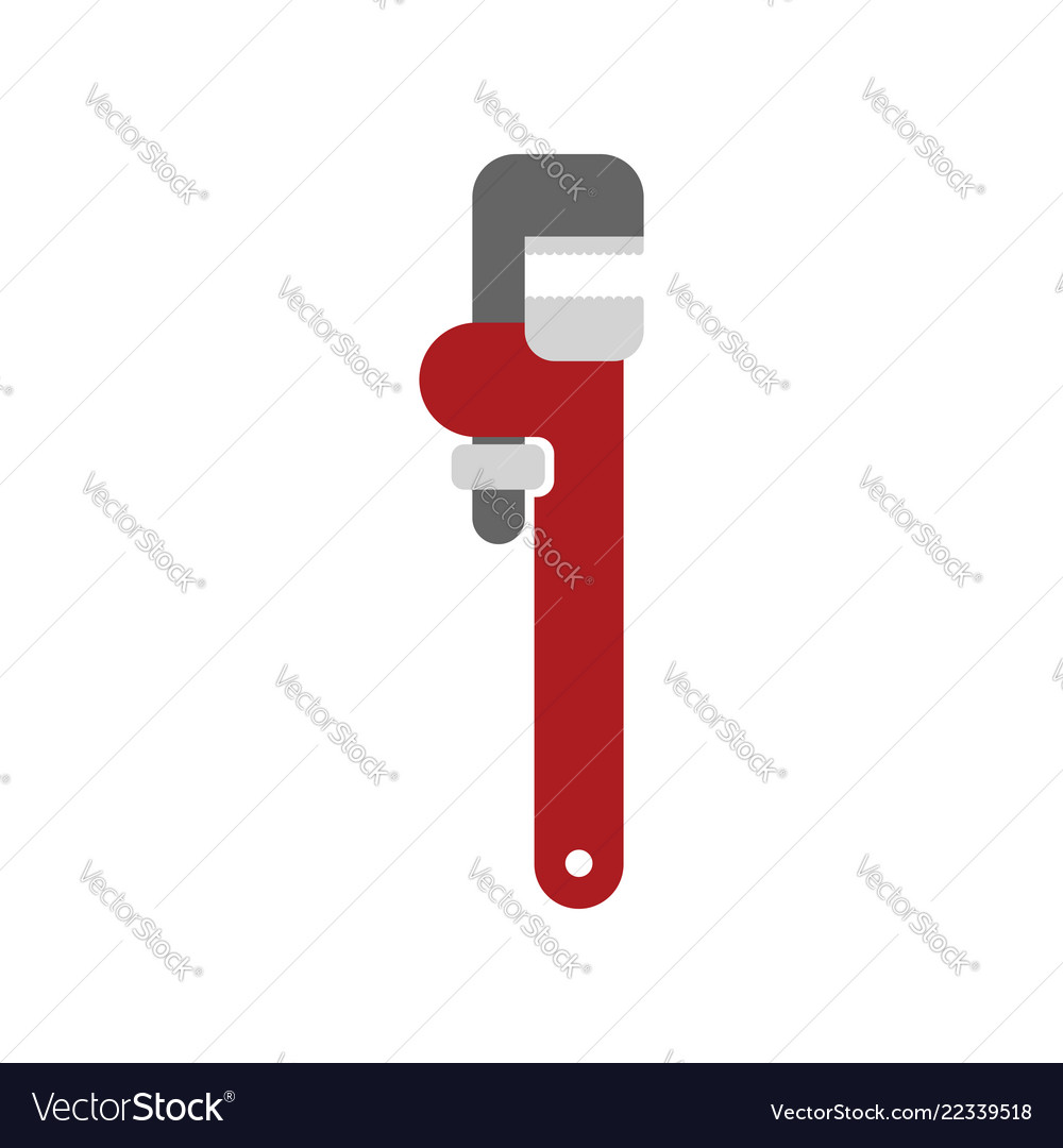 Adjustable wrench isolated tool on white