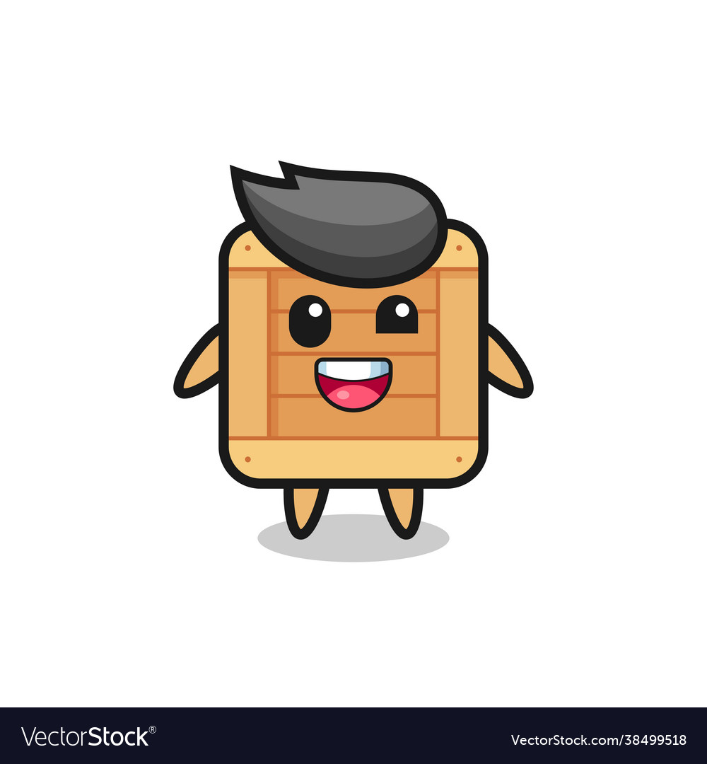 An wooden box character with awkward poses