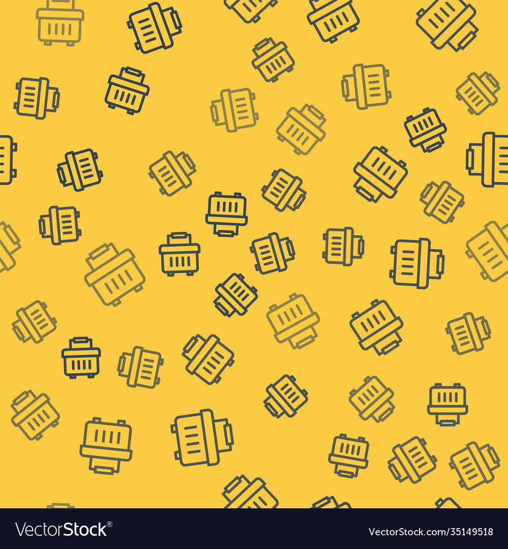 Blue line toolbox icon isolated seamless pattern vector image Blue line toolbox icon isolated seamless pattern