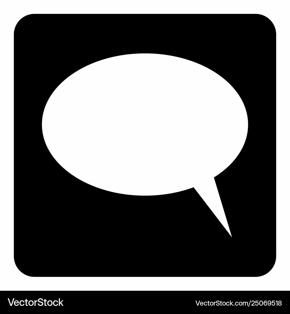 Bubble speech icon Royalty Free Vector Image - VectorStock