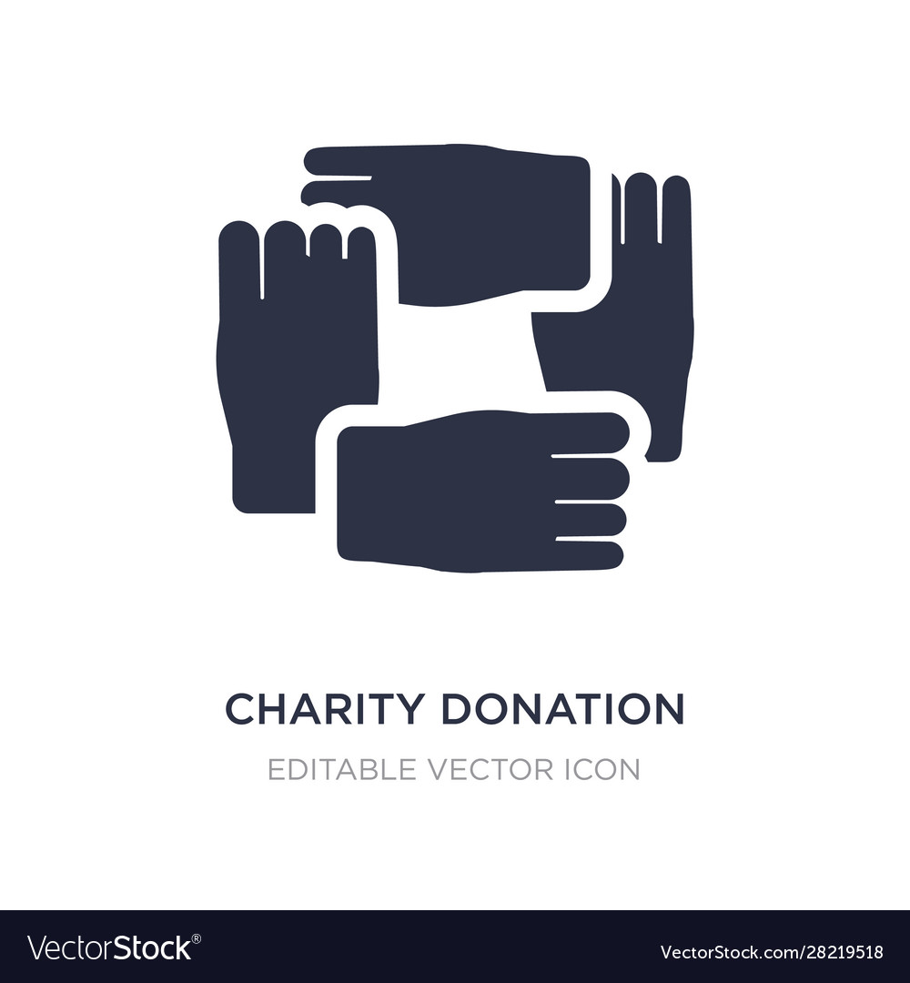 Charity donation icon on white background simple