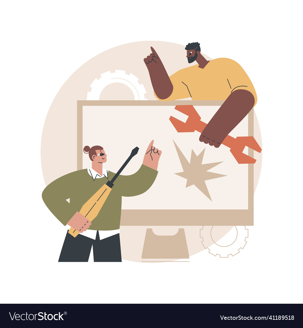 Computer service abstract concept Royalty Free Vector Image