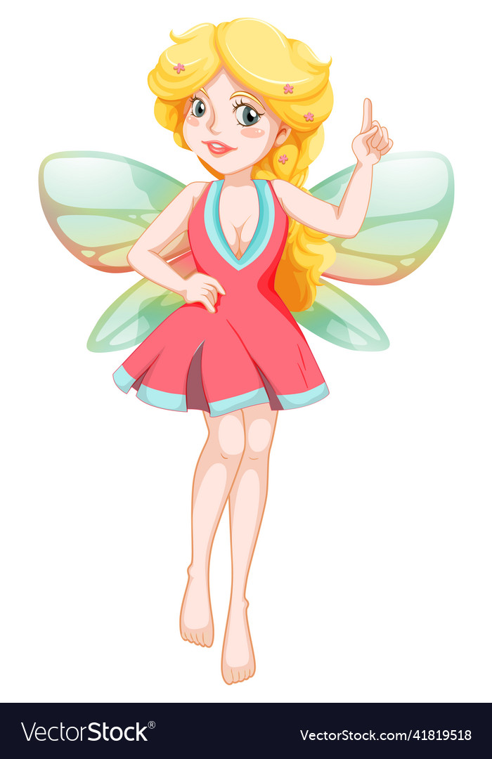 Fantastic fairy girl cartoon character Royalty Free Vector