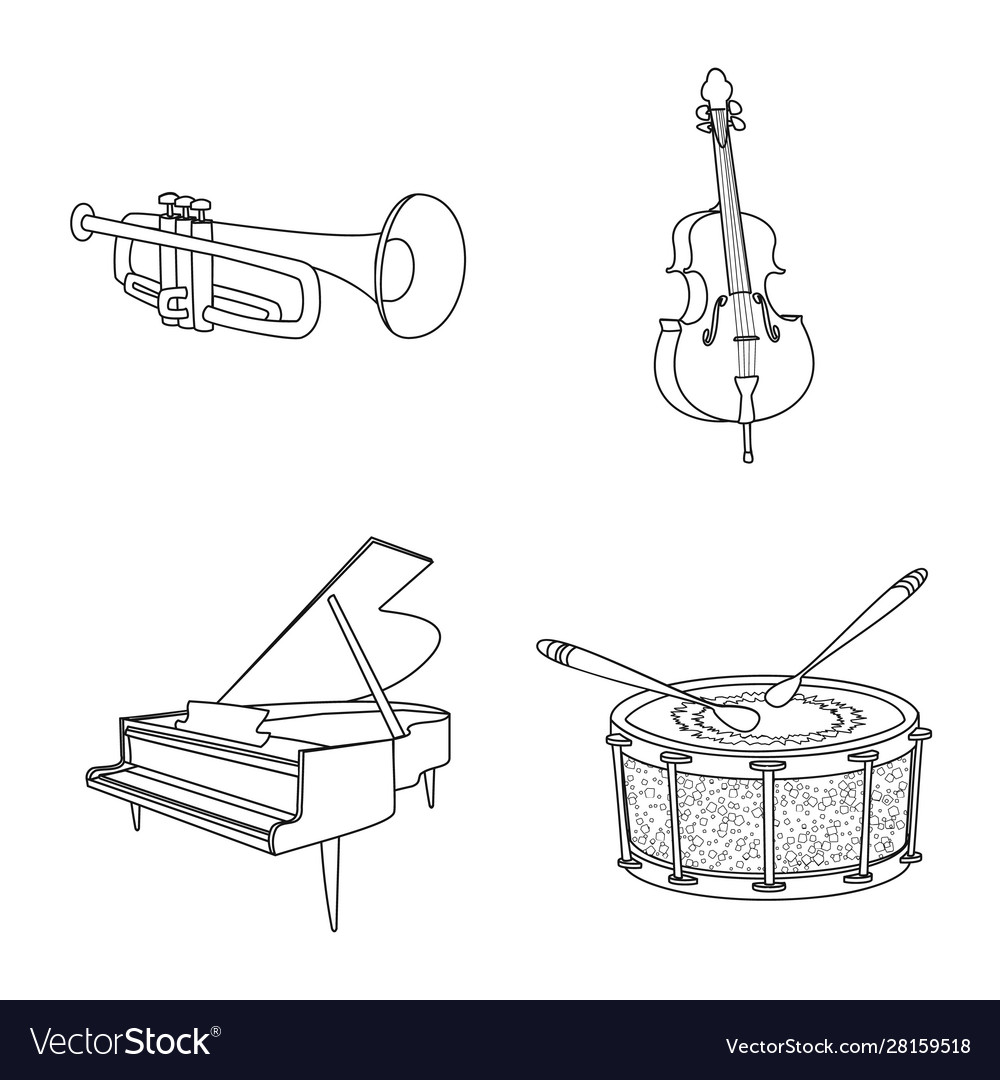 Isolated object music and tune symbol vector image Isolated object music and tune symbol