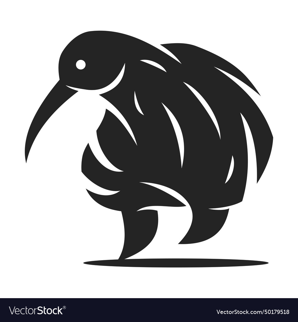 Kiwi bird logo template isolated brand identity Vector Image