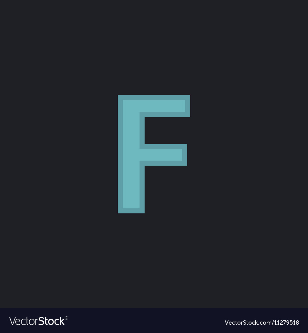 Letter f computer symbol Royalty Free Vector Image