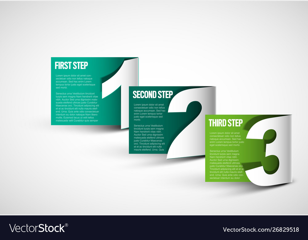 One two three - progress background vector image One two three - progress background