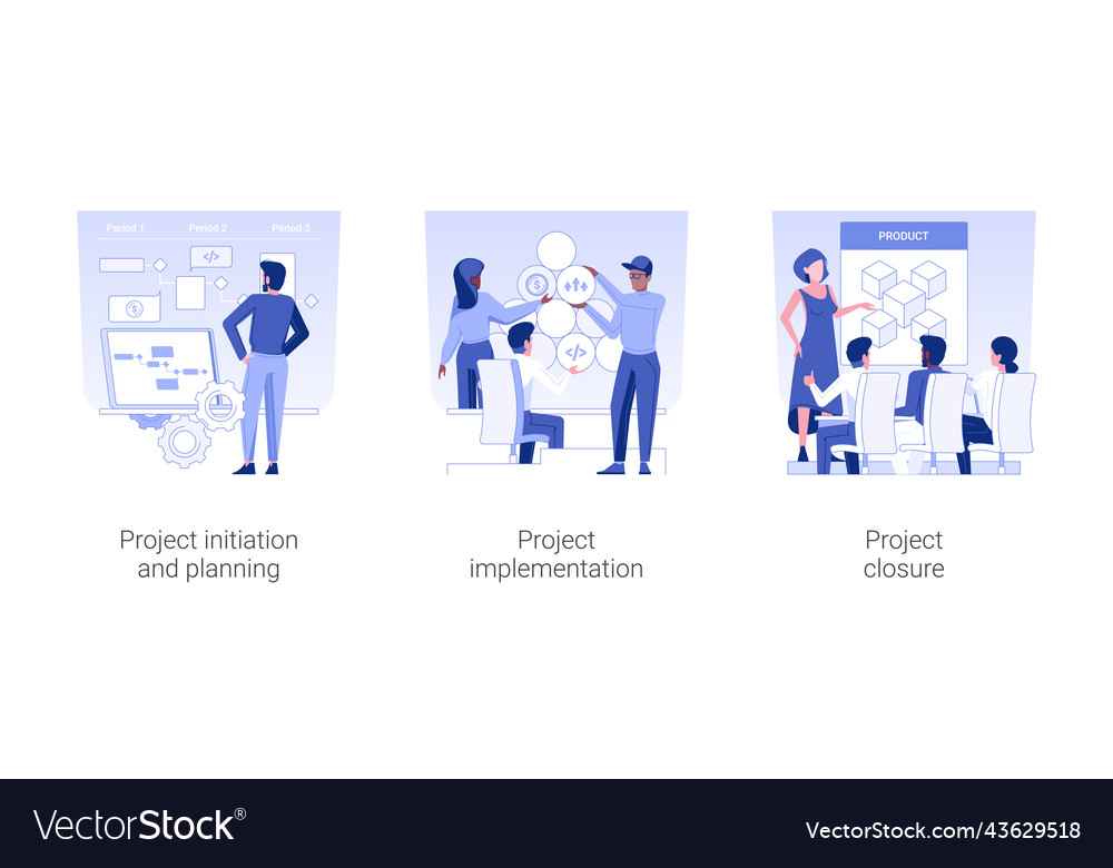 Project lifecycle isolated concept vector image Project lifecycle isolated concept