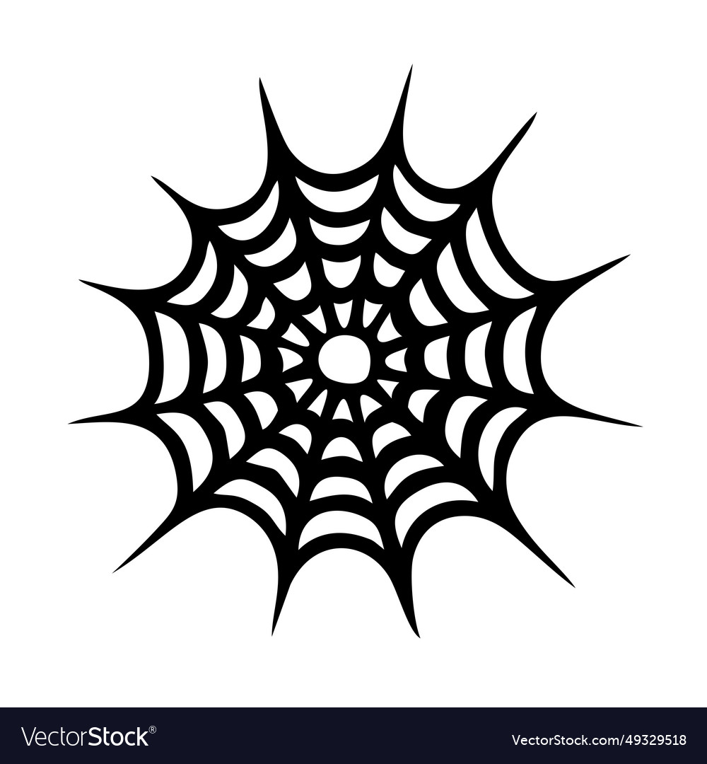 Spider web icon cobweb isolated on white