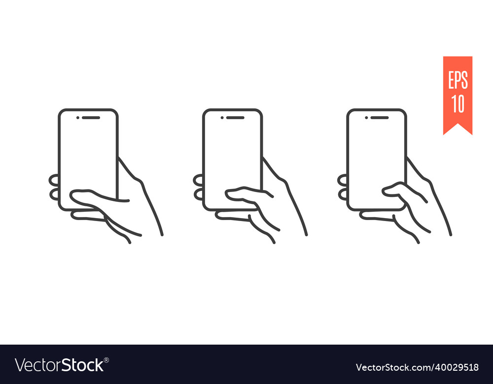 Swipe gesture icon set screen unlock instruction vector image Swipe gesture icon set screen unlock instruction
