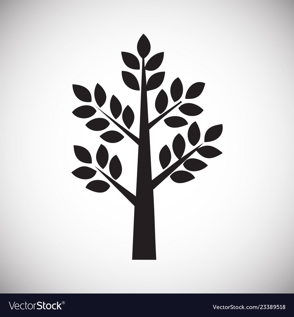 Tree icon on white background for graphic and web Vector Image Tree icon on white background for graphic and web