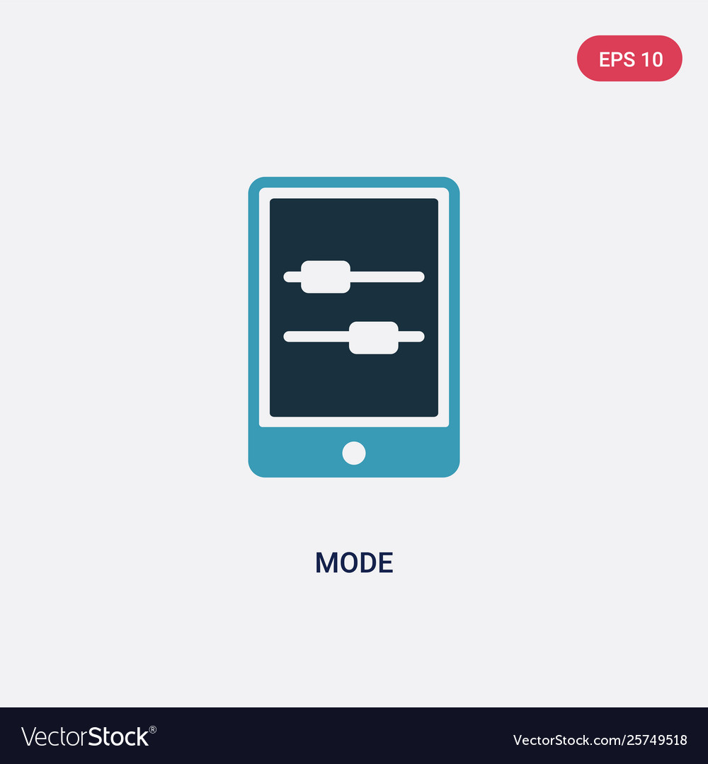 Two color mode icon from technology concept Vector Image