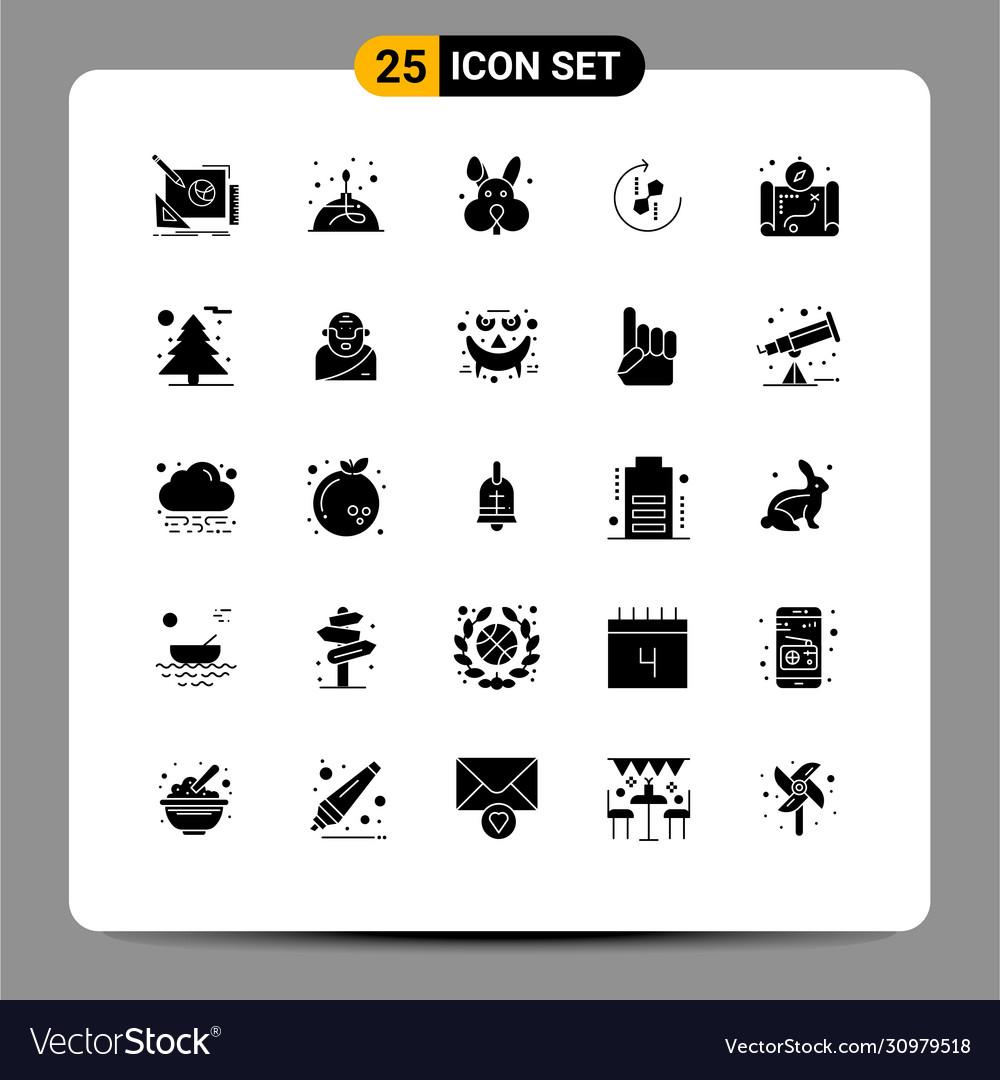 Universal icon symbols group 25 modern solid