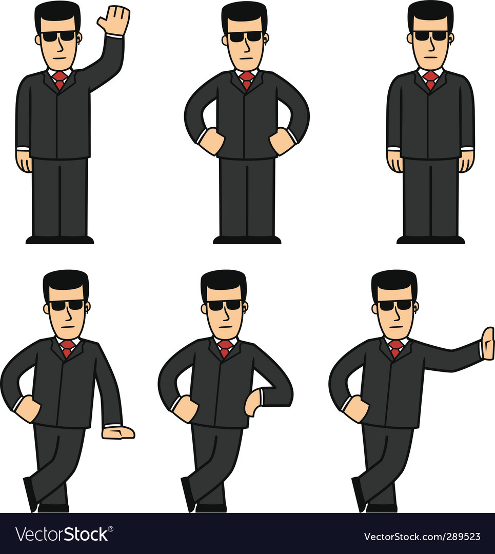 Cartoon bodyguard Royalty Free Vector Image - VectorStock Cartoon bodyguard Royalty Free Vector Image - VectorStock