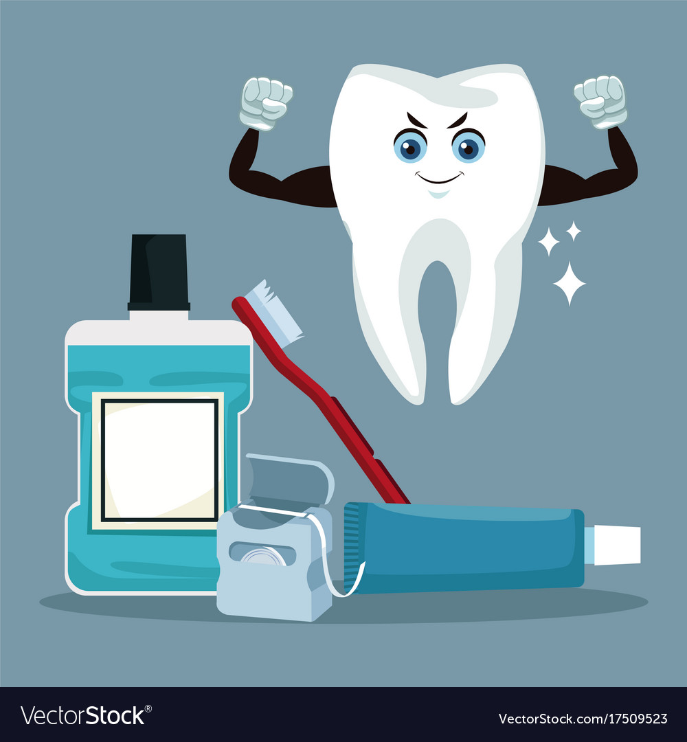 Dental care cartoons and icons