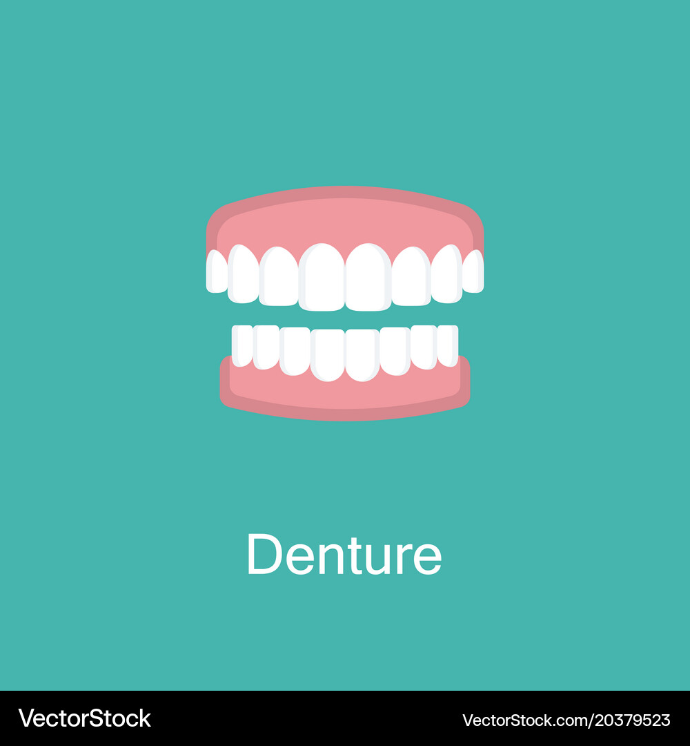 Dental prosthesis tooth orthopedics sign Vector Image