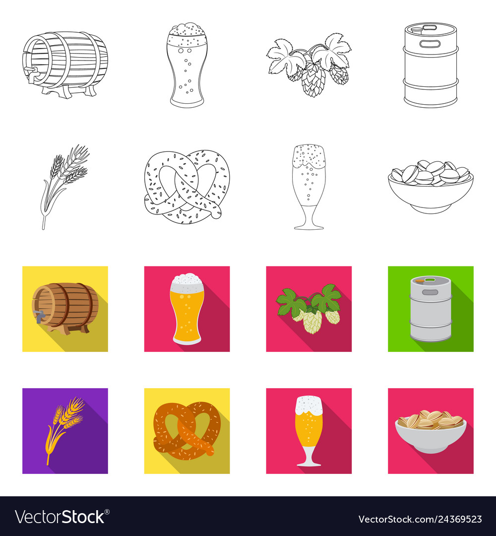 Design of pub and bar icon set vector image Design of pub and bar icon set