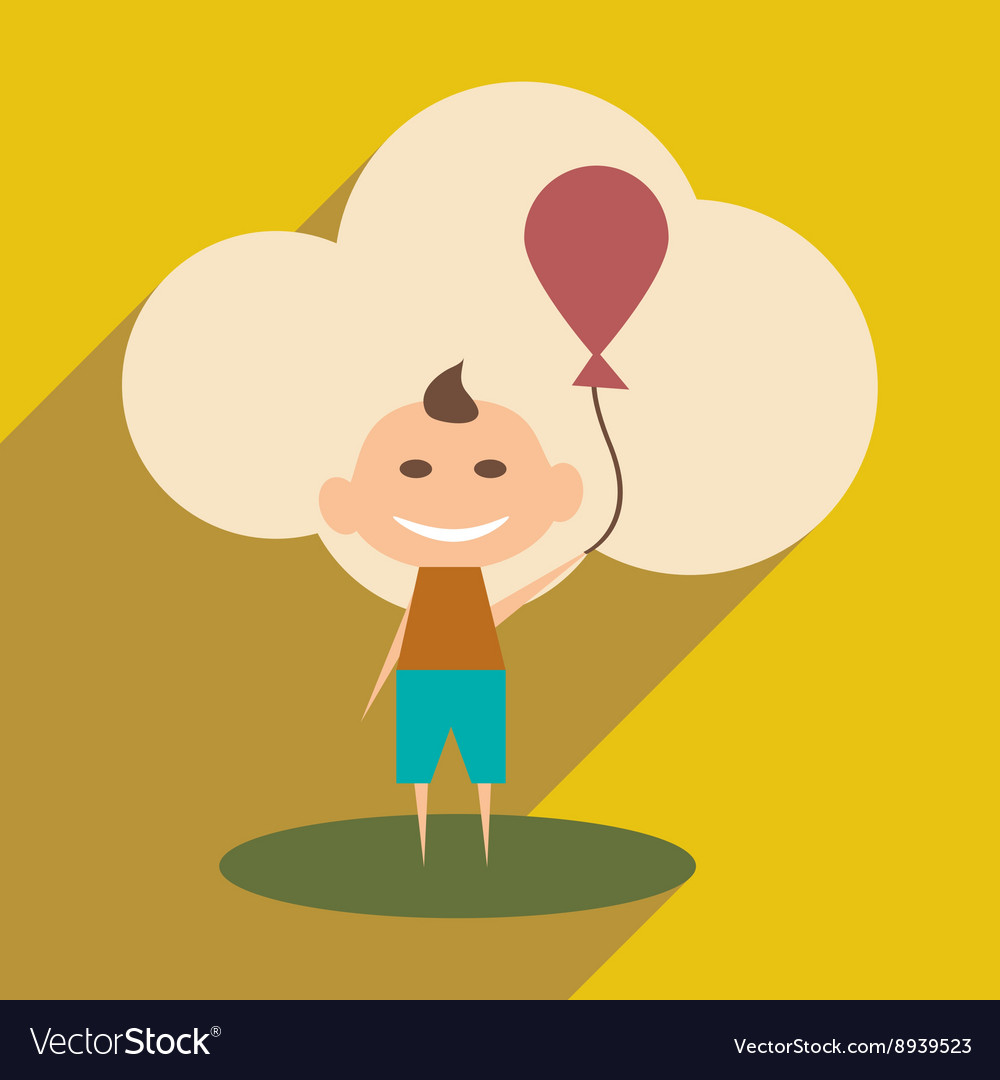 Flat with shadow icon and mobile application child