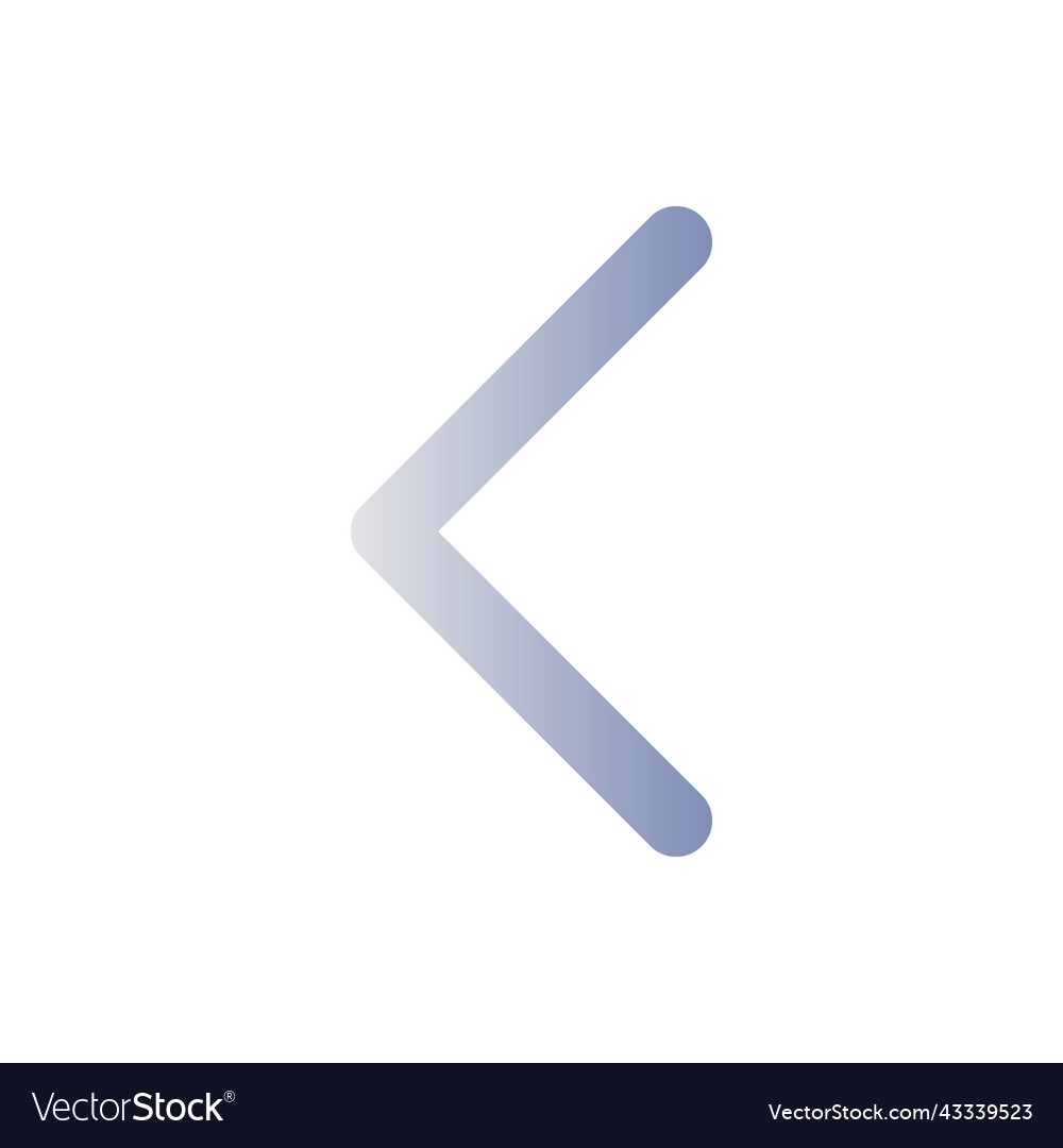 Left arrow flat gradient color ui icon vector image Left arrow flat gradient color ui icon