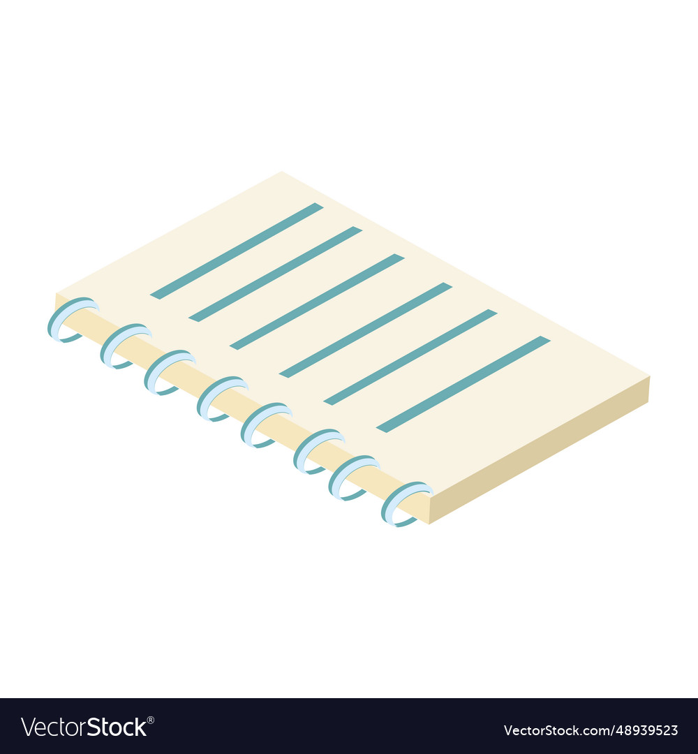 Notebook datebook copybook diary flat vector image Notebook datebook copybook diary flat