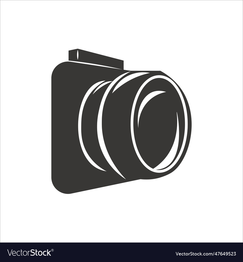 Photo camera emblem icon Royalty Free Vector Image