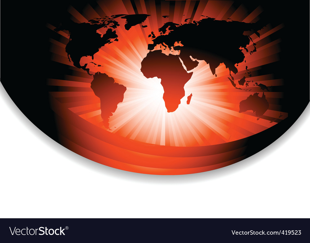 Red background with map