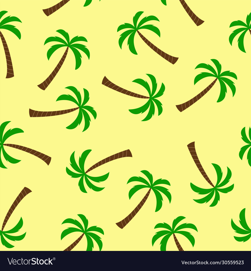 Seamless pattern with palm trees ideal solution vector image Seamless pattern with palm trees ideal solution