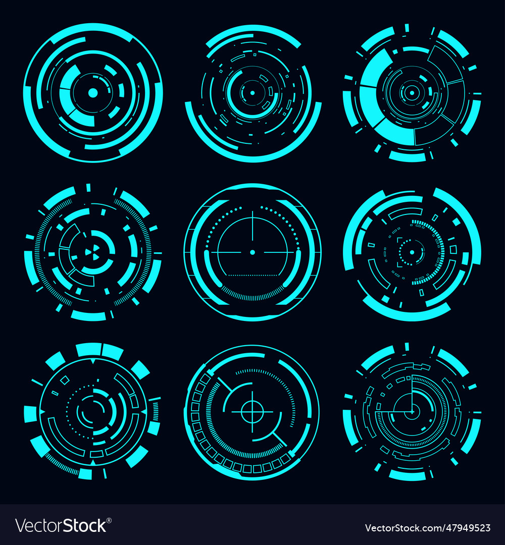 Set sci fi frame user interface element
