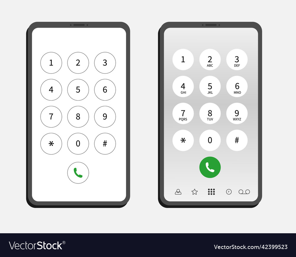 Smartphone with a keypad on the screen cellphone vector image Smartphone with a keypad on the screen cellphone