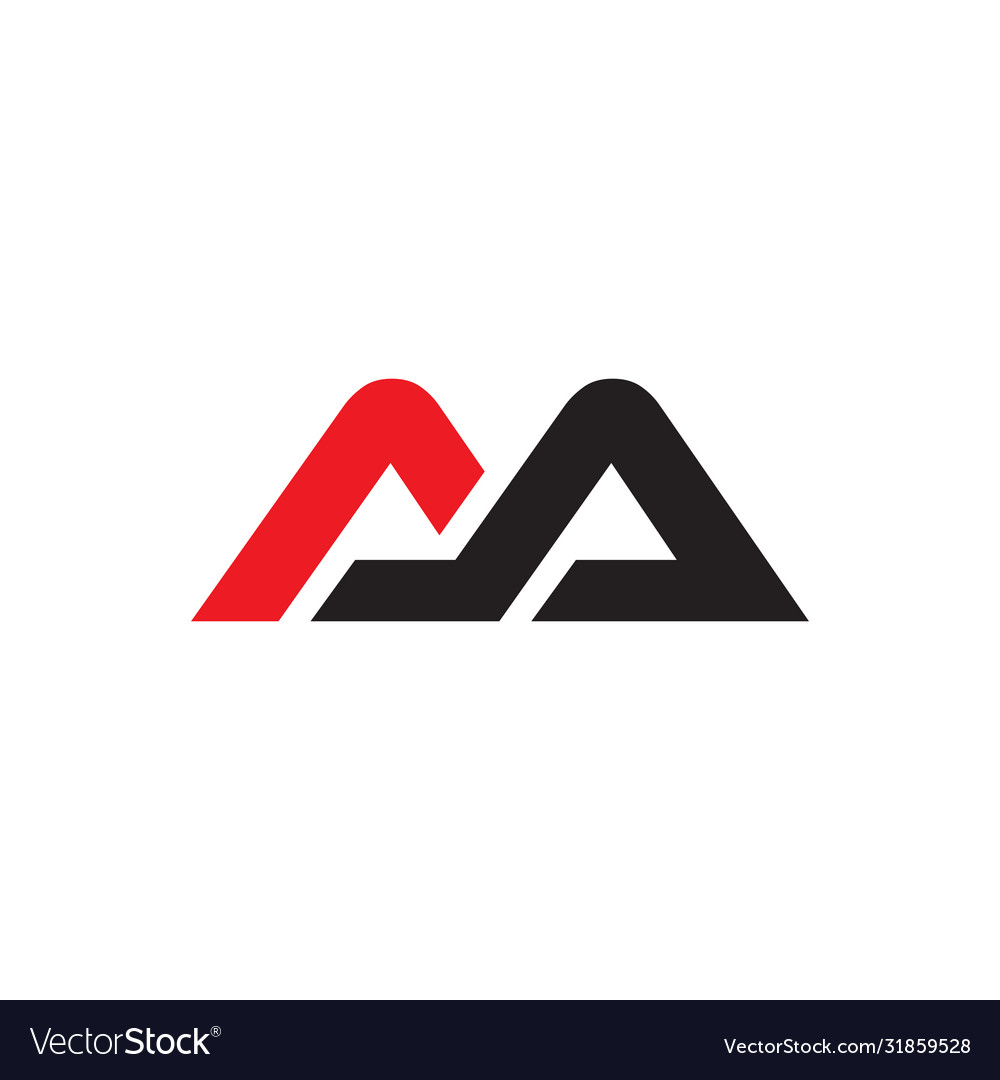 A m m letter logo design Royalty Free Vector Image