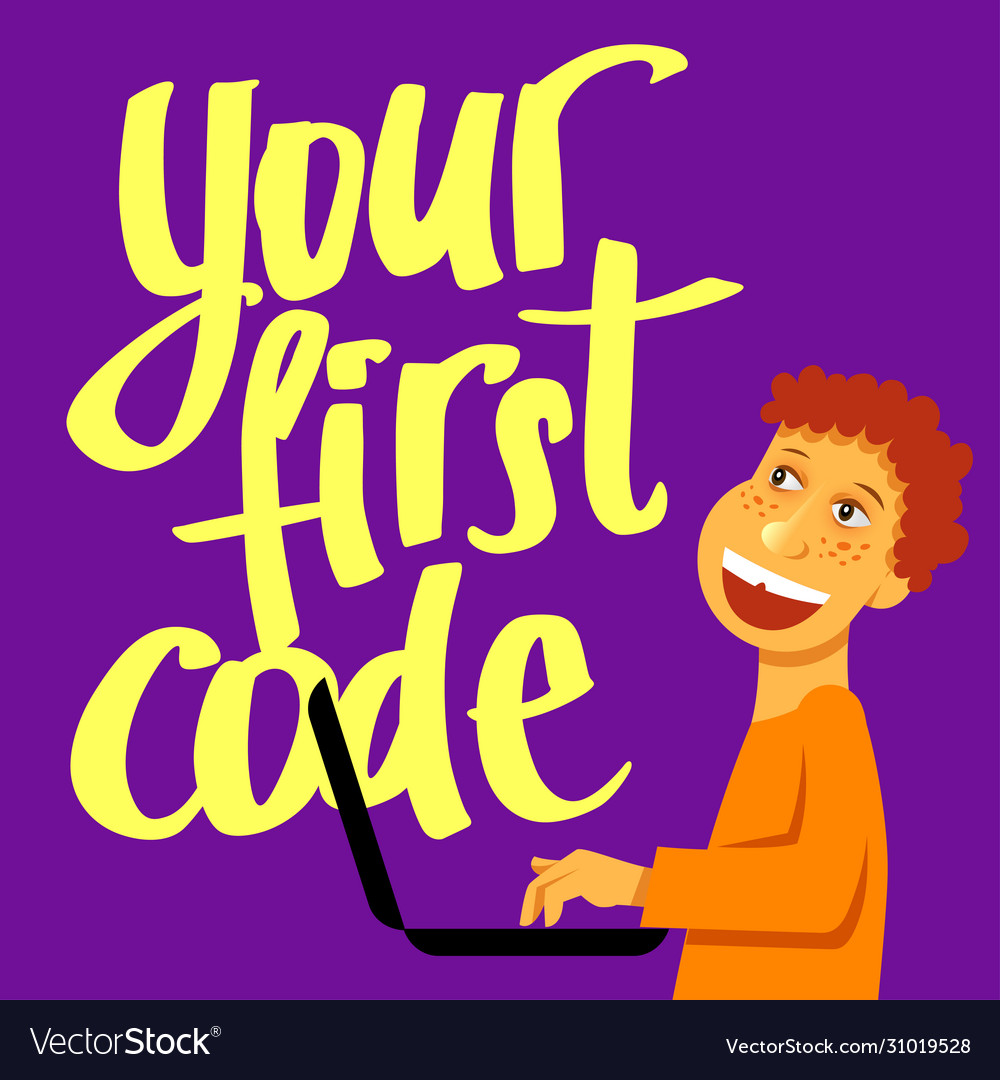 A square image boy who studies coding