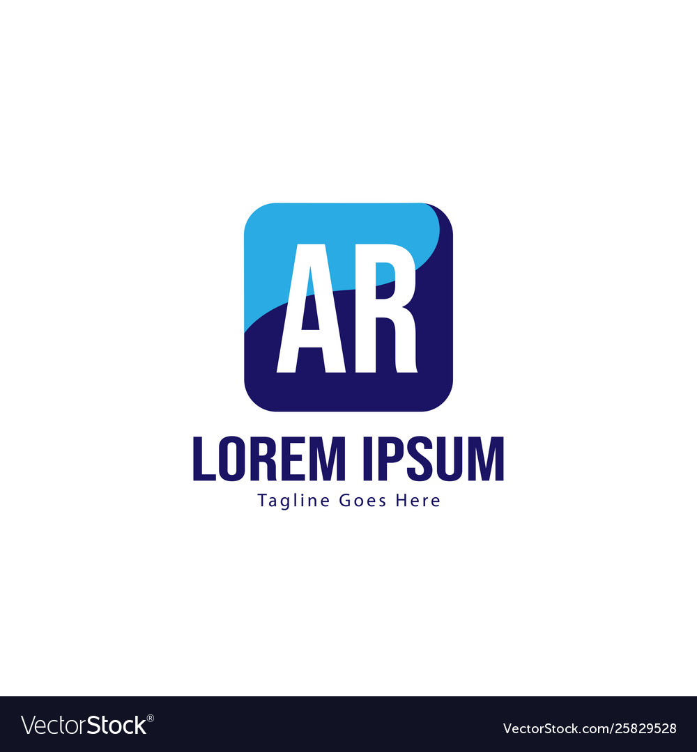 Ar letter logo design creative modern letters