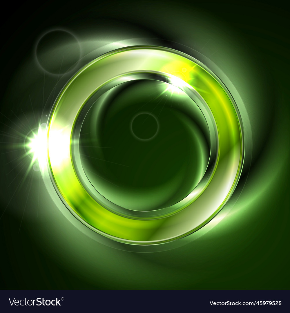 Hell leuchtend grün iridescent rundes Logo vector image Hell leuchtend grün iridescent rundes Logo