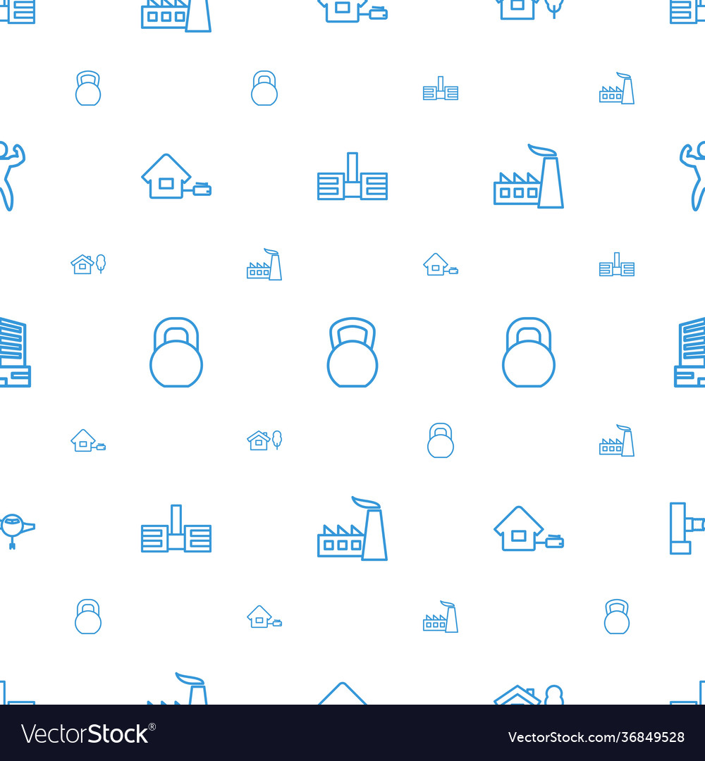 Building icons pattern seamless white background