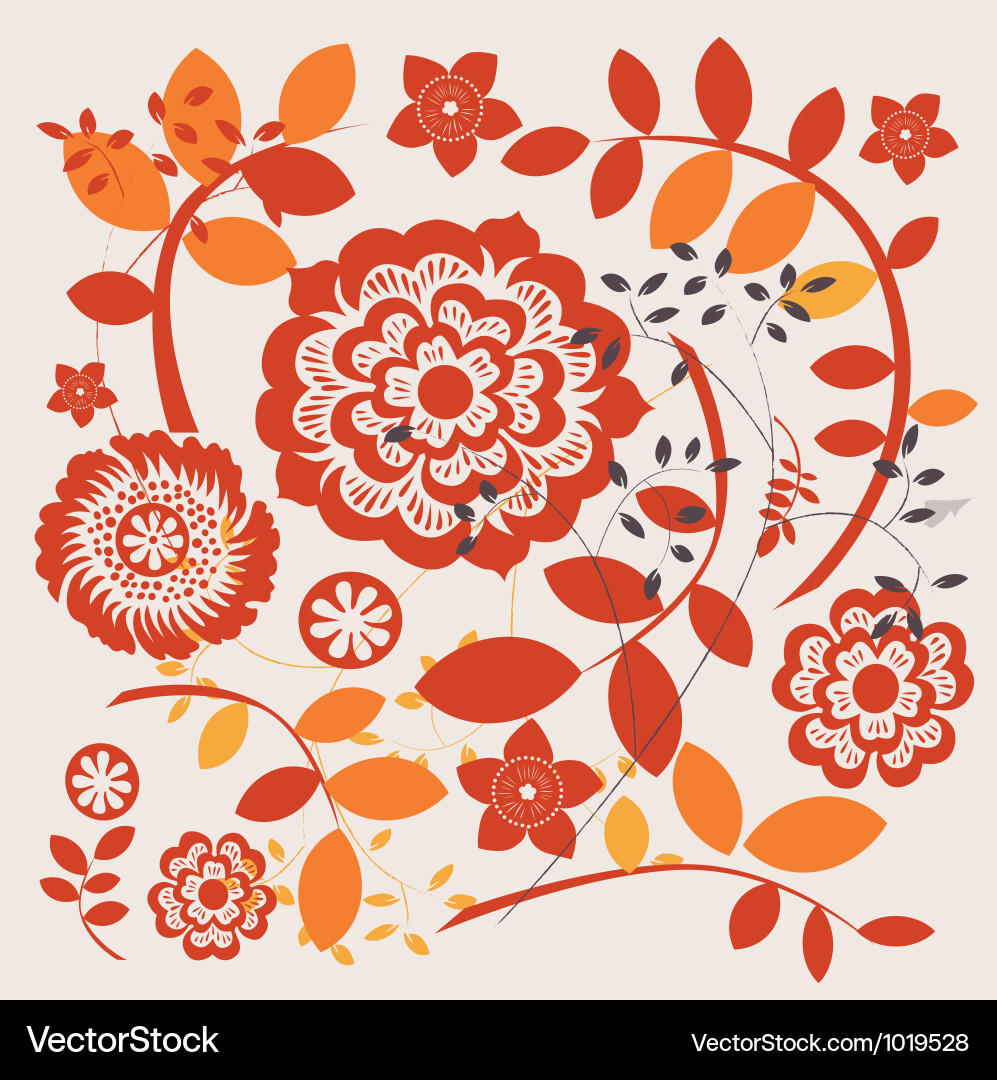 Flower set Royalty Free Vector Image - VectorStock
