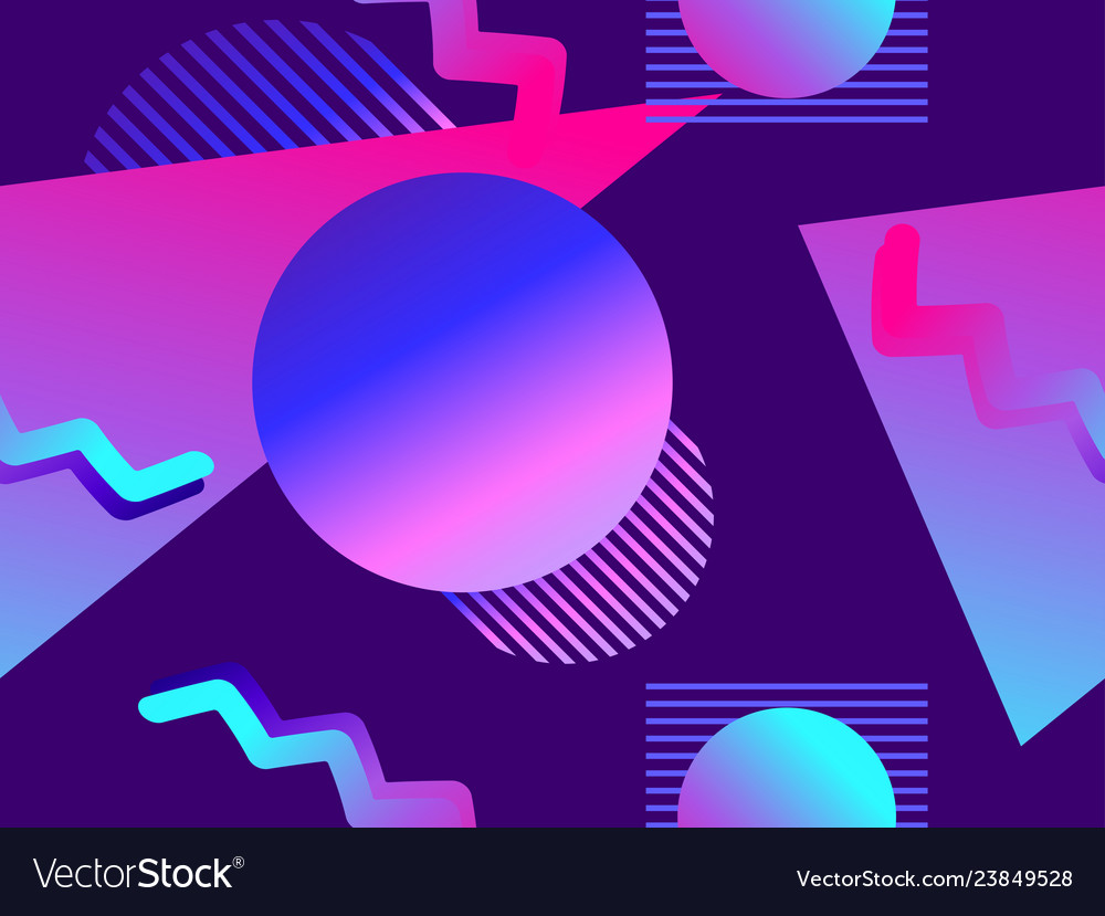 Geometric seamless pattern with gradient shapes vector image Geometric seamless pattern with gradient shapes
