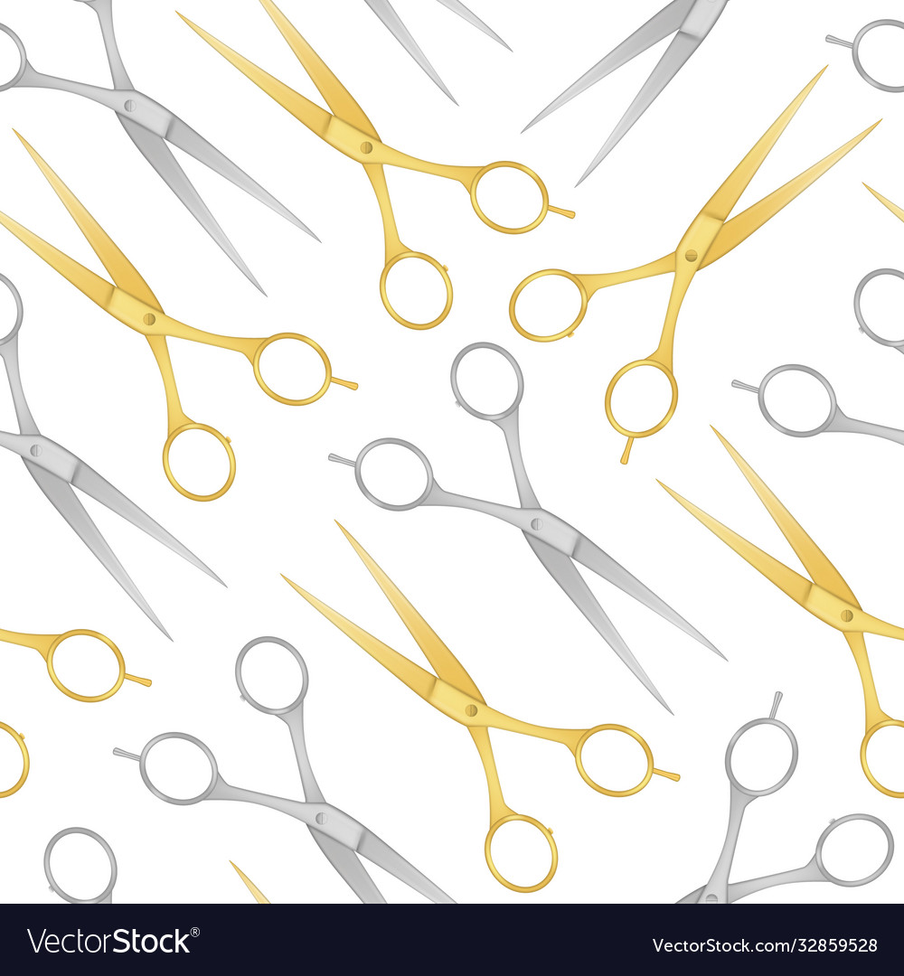 Realistic 3d detailed glossy hairdresser scissors vector image Realistic 3d detailed glossy hairdresser scissors