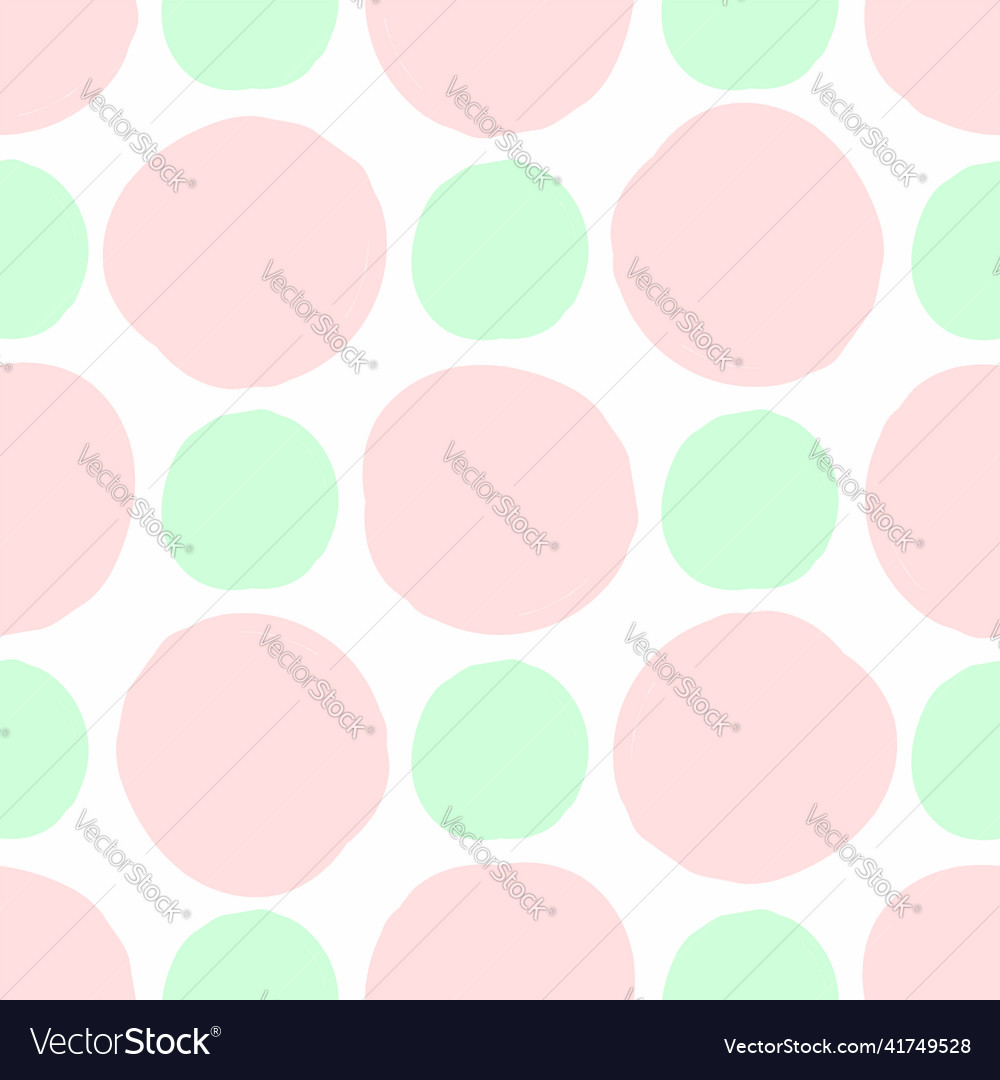 Simple seamless pattern with round spots drawn