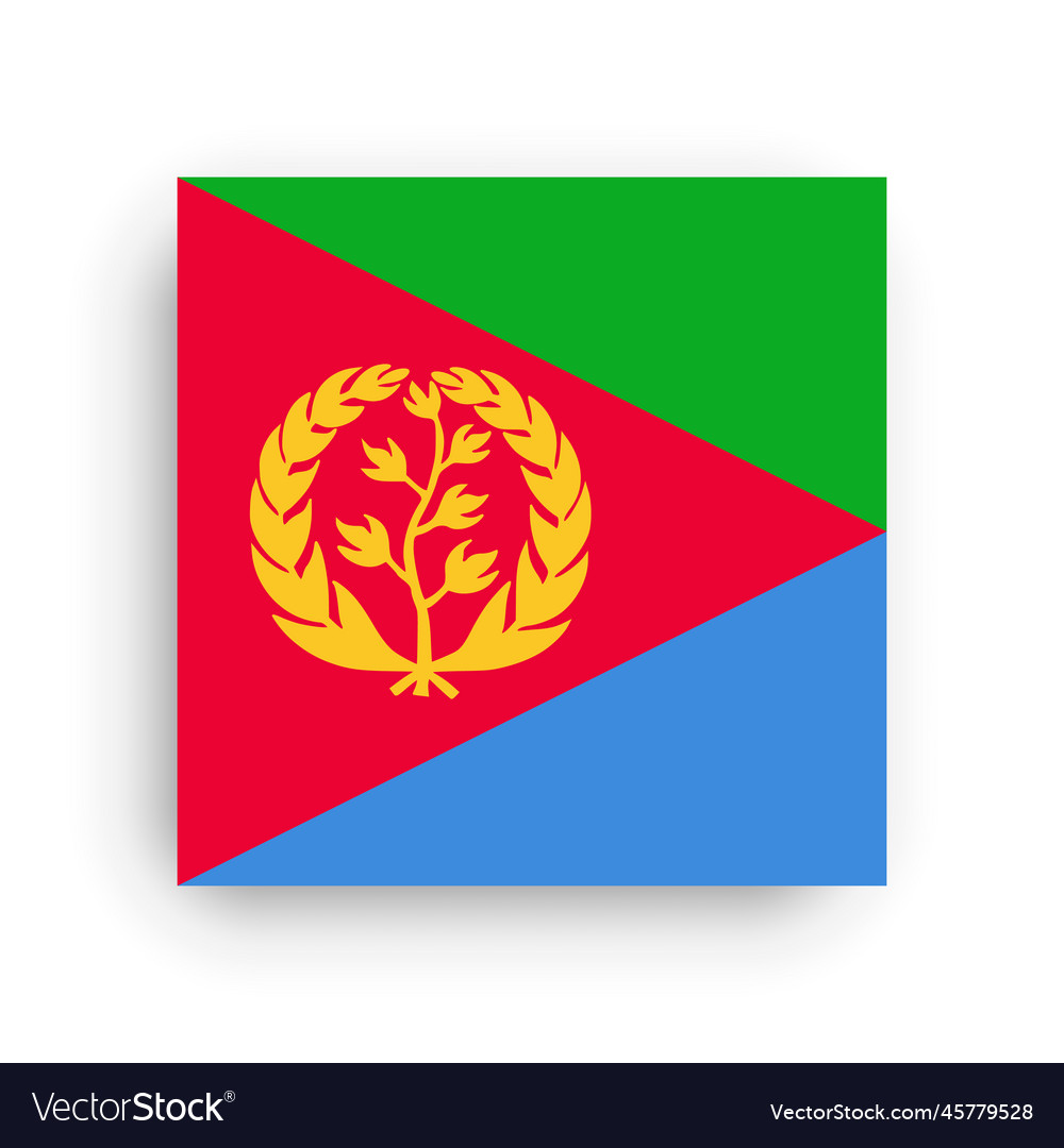 Square flag of eritrea Vector Image Square flag of eritrea