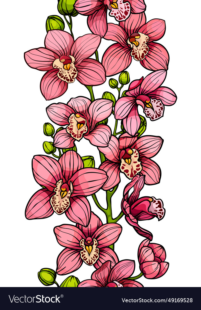 Vertical border seamless pattern