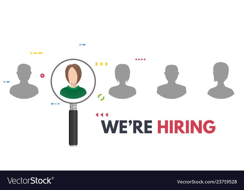 We are hiring banner Royalty Free Vector Image