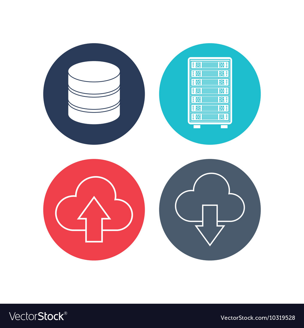 Web hosting cloud arrow design