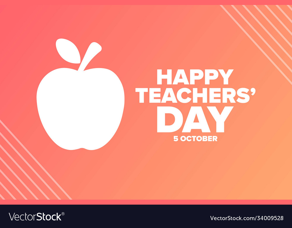 World teachers day 5 october holiday concept