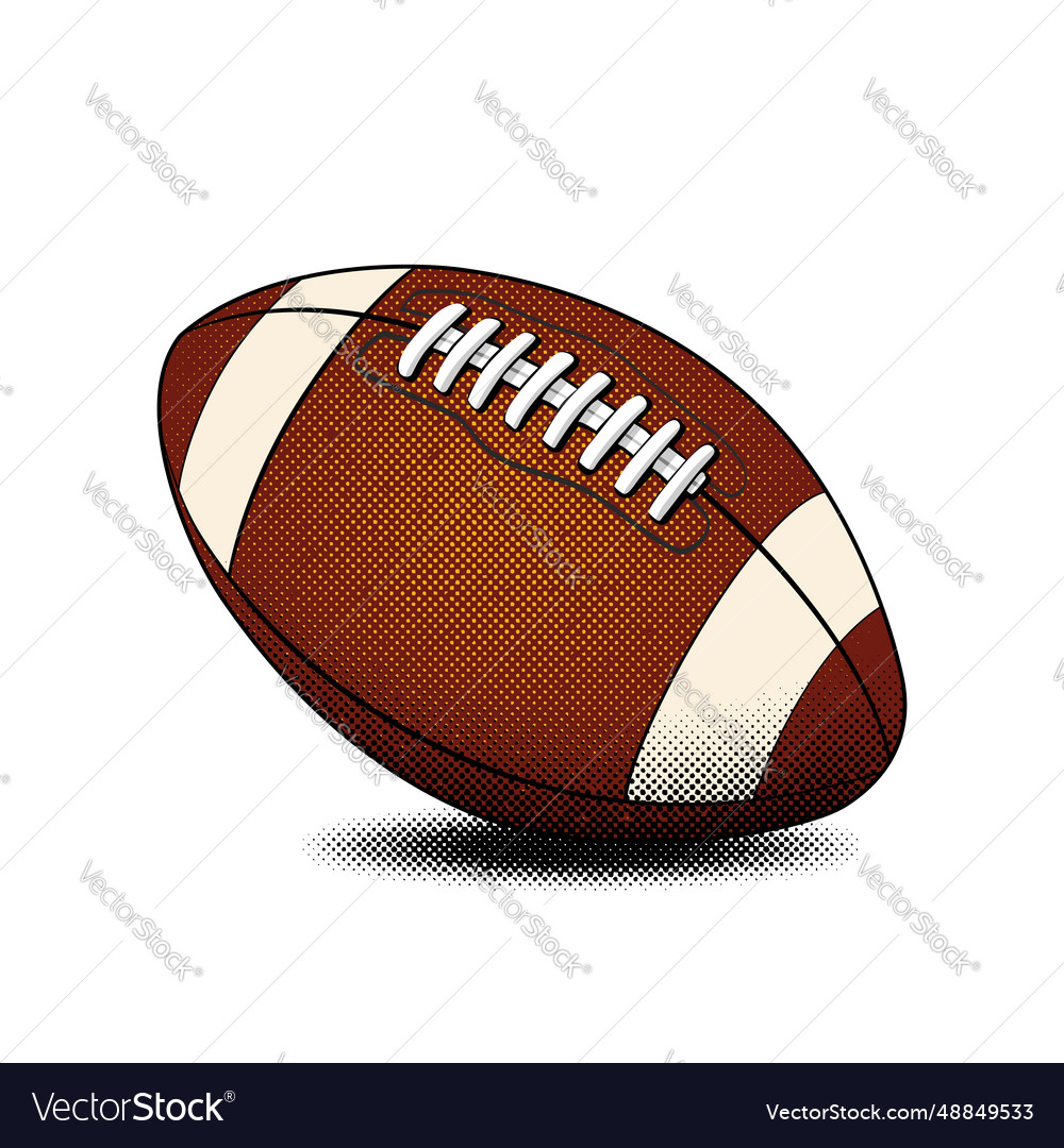 American football or rugby ball vector image American football or rugby ball