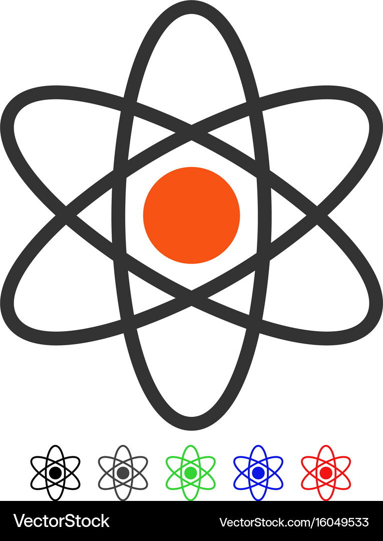 Atom flat icon Royalty Free Vector Image - VectorStock