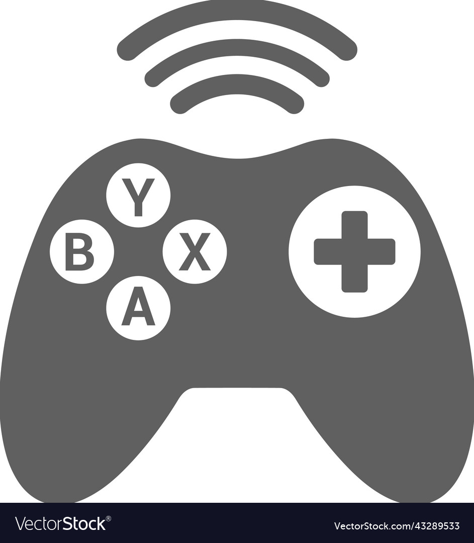 Button controller gamepad icon gray graphics