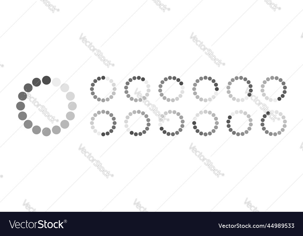 Circular Loading-Puffering-Symbole vector image Circular Loading-Puffering-Symbole