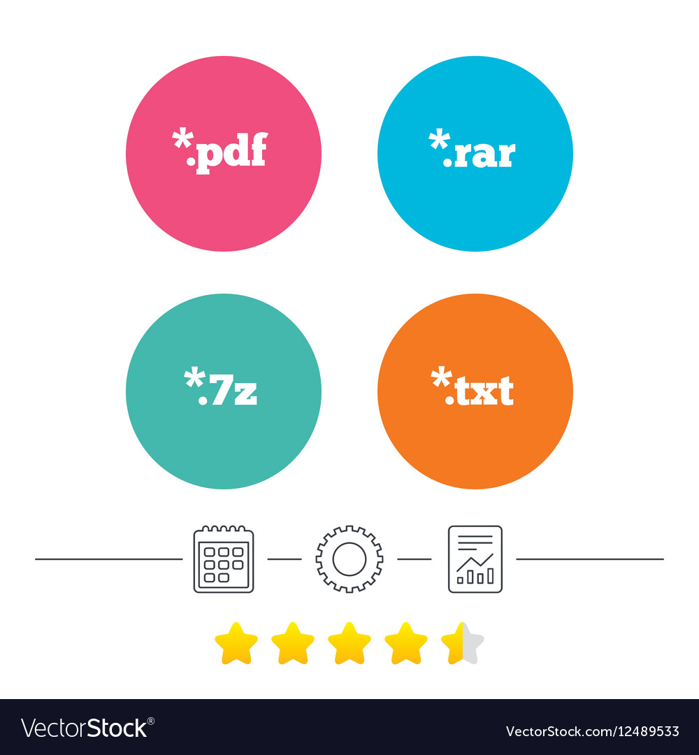Document signs file extensions symbols