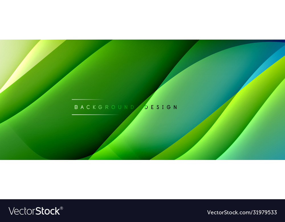 Fluid gradient waves with shadow lines and glowing