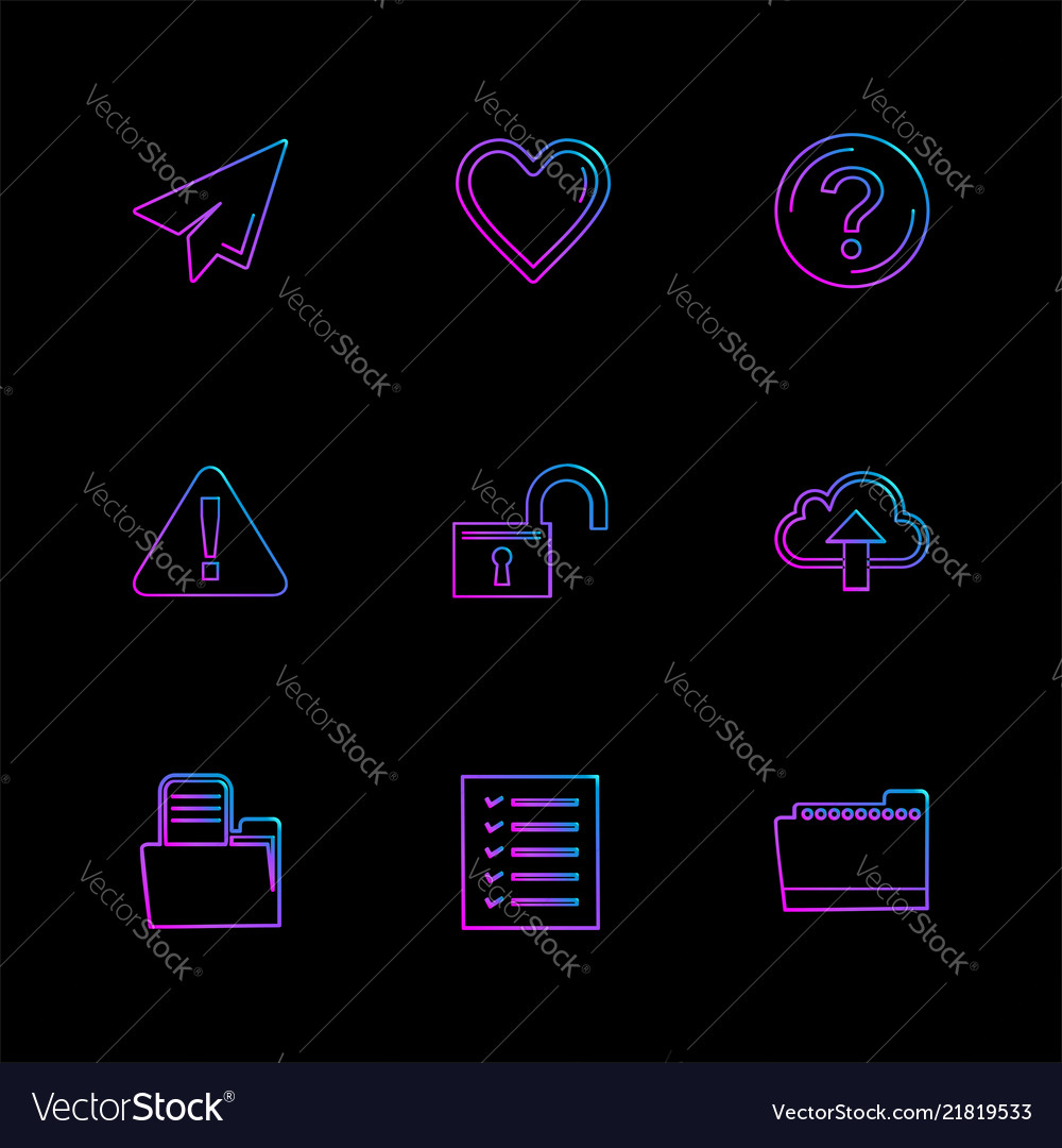 Folder files directory search code eps icons